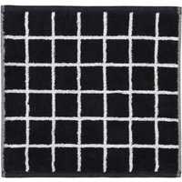 Cawö Zoom Karo 123 - Farbe: schwarz - 97 - Seiflappen 30x30 cm
