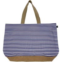 Cawö Beachbags Canvas Streifen 55700 - Farbe: marine - 13 - 40x55 cm