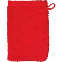 Cawö Handtücher Life Style Uni 7007 - Farbe: rot - 203 - Waschhandschuh 16x22 cm